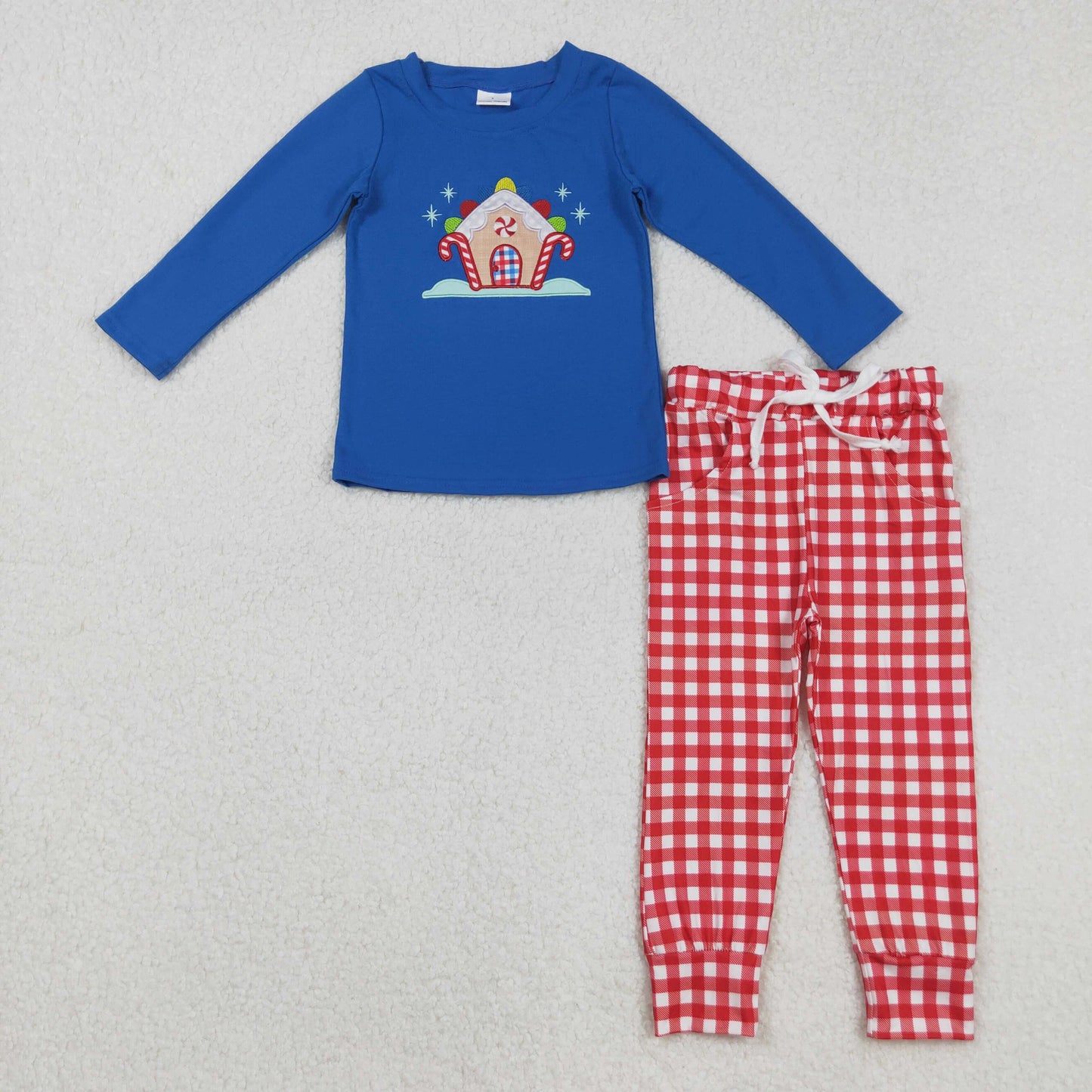 Boy Gingerbread House Pant Set