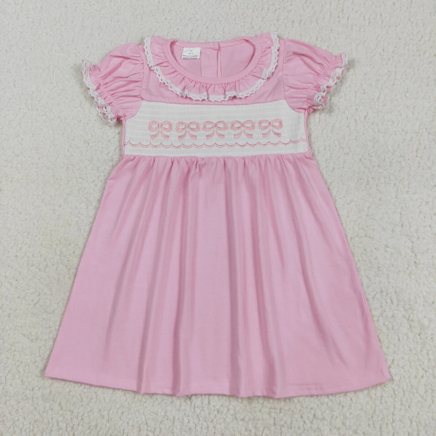 Girl Bow Smocked Dress