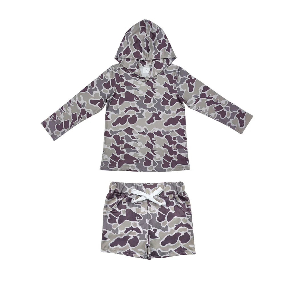 Boy Camo Hoodie Short Set