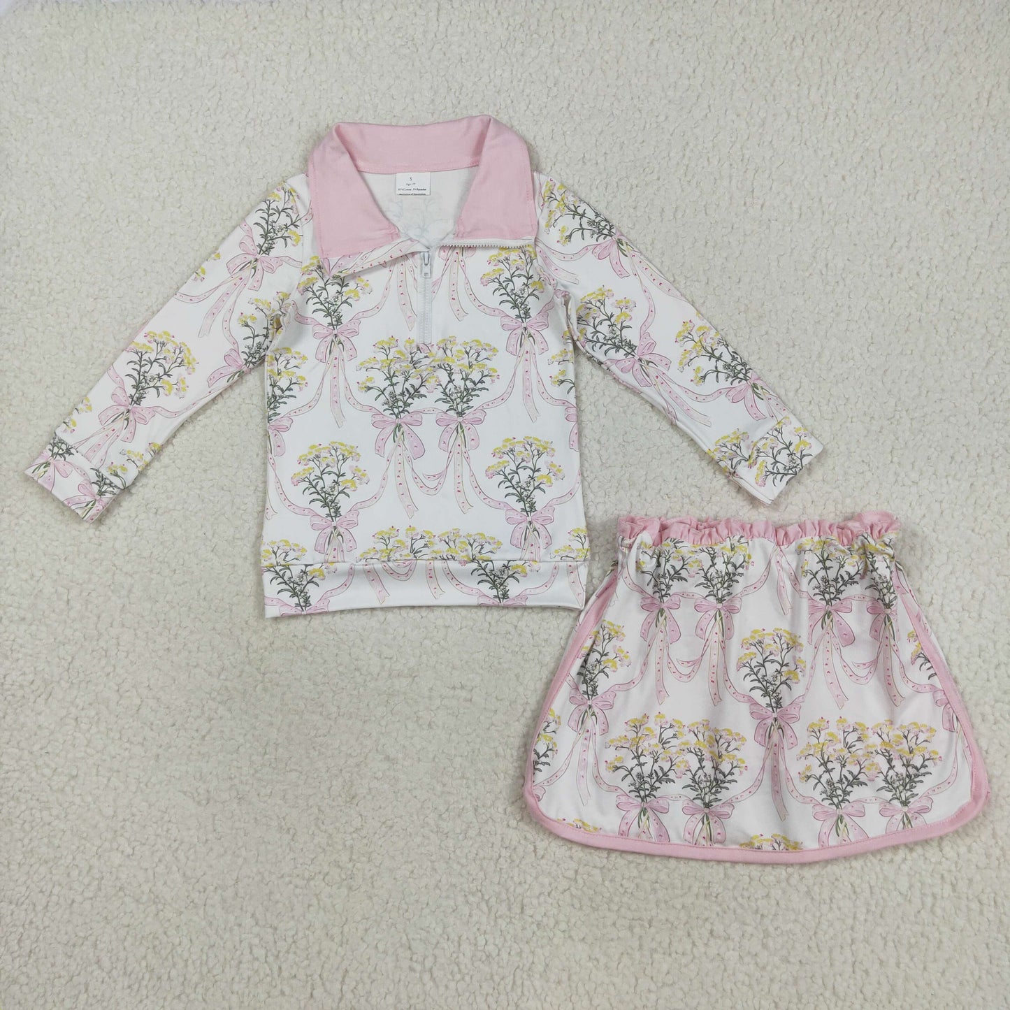 Girl Ribbon Skirt Set
