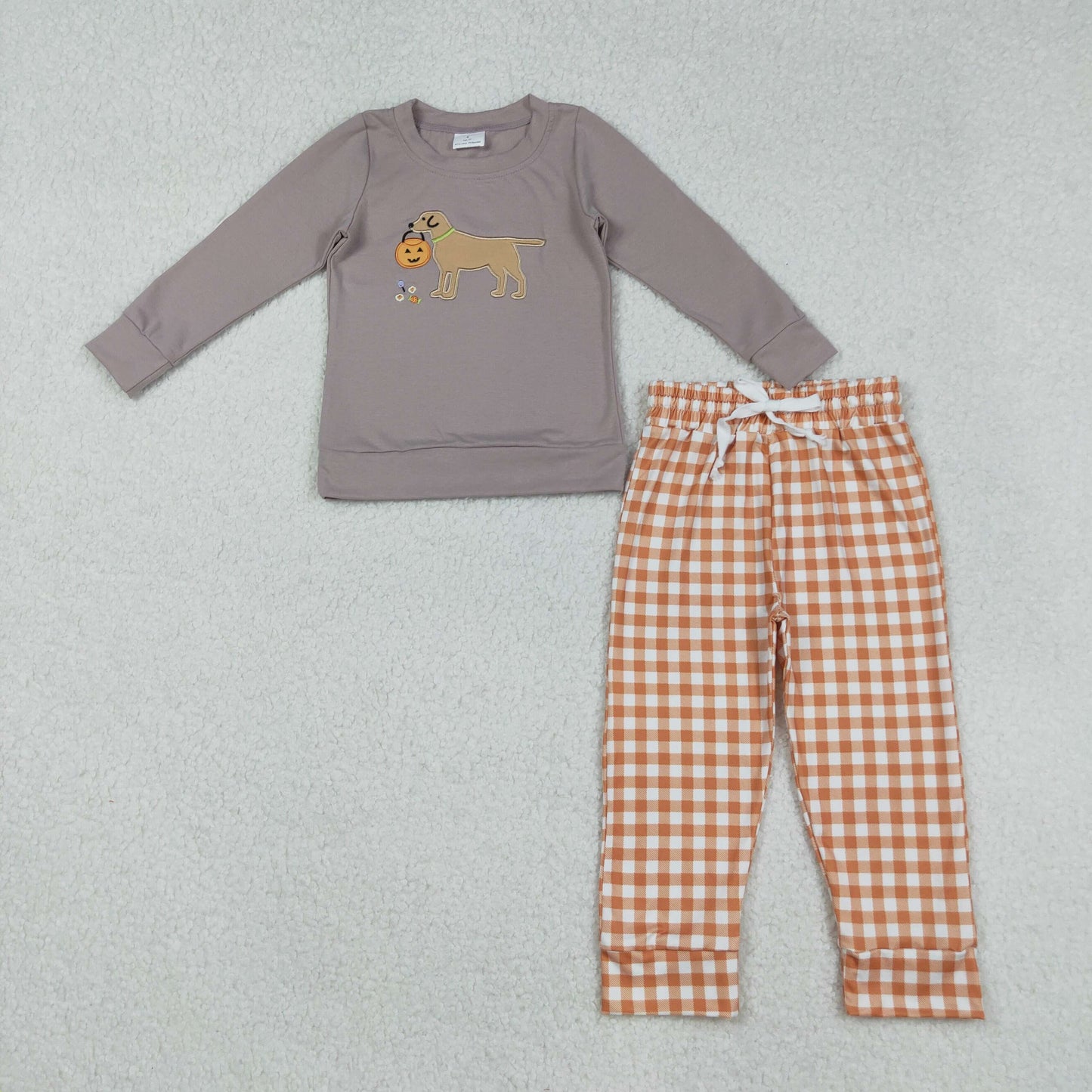 Boy Pumpkin Fall Pant Set