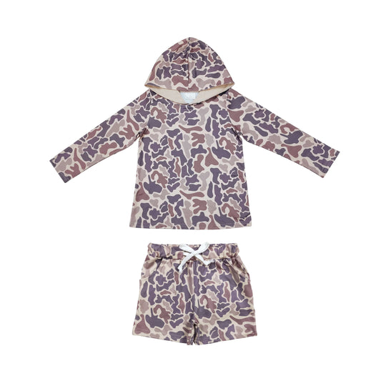 Boy Camo Hoodie Short Set