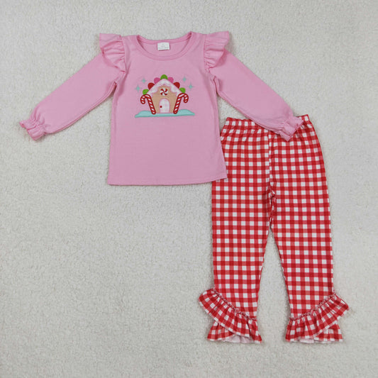 Girl Gingerbread House Pant Set