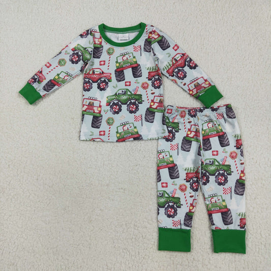 Boy Monster Truck Pijamas Set