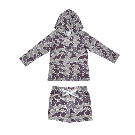 Boy Camo Hoodie Short Set